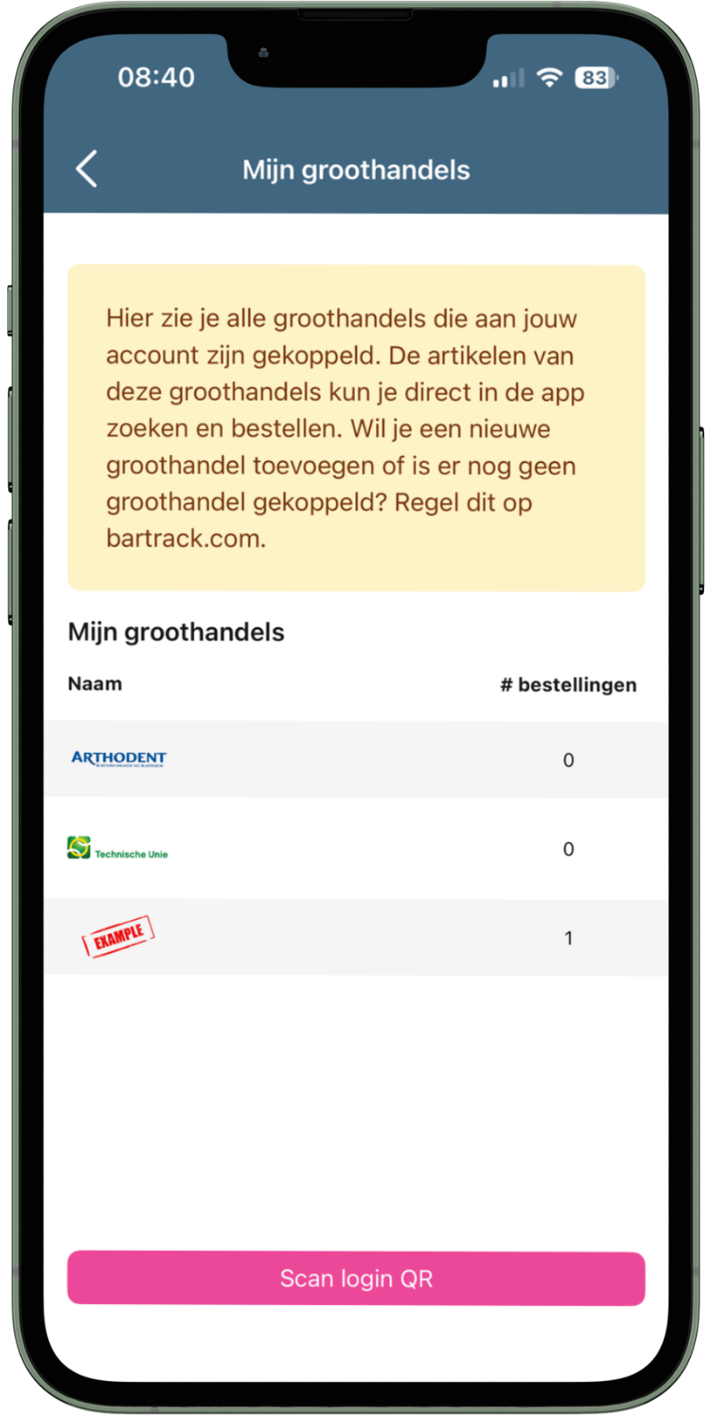 App - Mijn groothandels