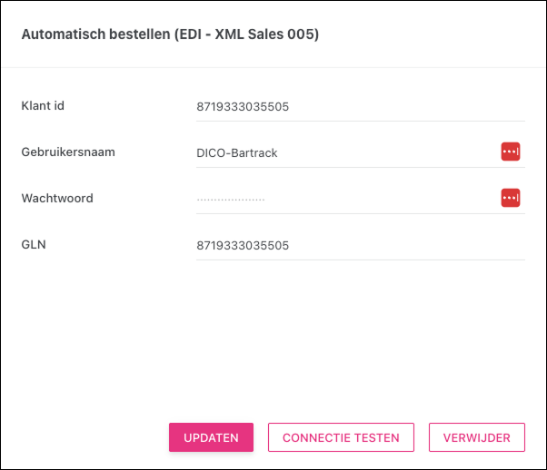 Besteller - EDI instellen