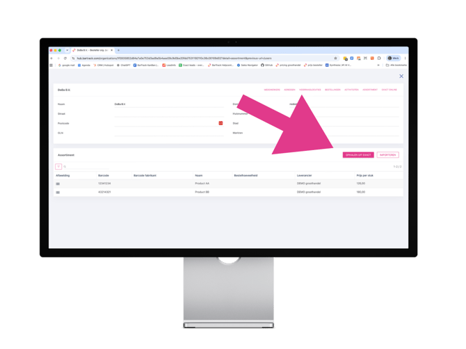 Integratie Exact Online voor groothandels - Synchroniseren assortiment