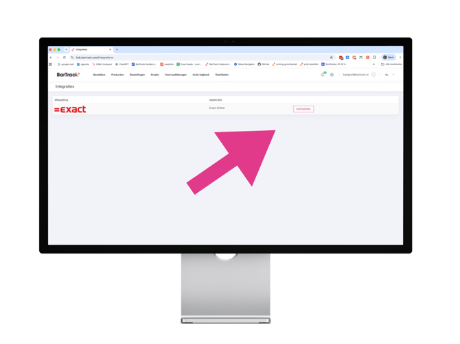 HuB - Overzicht integraties - Exact Online gekoppeld