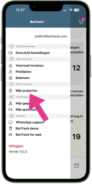 Menu - Projecten