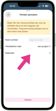 Picklijsten - Nieuwe aanmaken - gegevens invullen