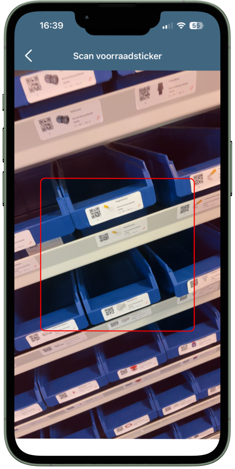 Scan voorraadsticker