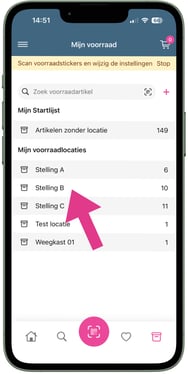 Voorraad - Overzicht locaties