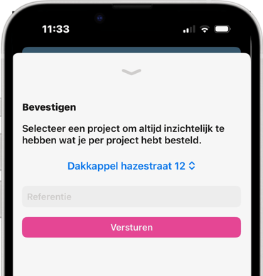 BarTrack mobile - Project selecteren